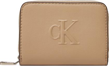 ΜΙΚΡΟ ΠΟΡΤΟΦΟΛΙ ΓΥΝΑΙΚΕΙΟ SCULPTED MED ZIP AROUND WALLET LV04K1004G ΜΠΕΖ CALVIN KLEIN JEANS