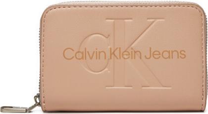 ΜΙΚΡΟ ΠΟΡΤΟΦΟΛΙ ΓΥΝΑΙΚΕΙΟ ZIP AROUND MONO K60K612255 ΕΓΧΡΩΜΟ CALVIN KLEIN JEANS