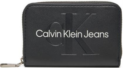 ΜΙΚΡΟ ΠΟΡΤΟΦΟΛΙ ΓΥΝΑΙΚΕΙΟ ZIP AROUND MONO K60K612255 ΜΑΥΡΟ CALVIN KLEIN JEANS