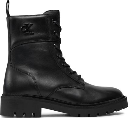 ΟΡΕΙΒΑΤΙΚΑ ΠΑΠΟΥΤΣΙΑ COMBAT BOOT MID ZIP LTH IN CALF YW0YW01550 ΜΑΥΡΟ CALVIN KLEIN JEANS