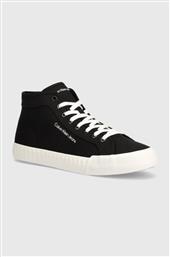 ΠΑΝΙΝΑ ΠΑΠΟΥΤΣΙΑ SKATER VULC MID LACEUP CS IN DC ΧΡΩΜΑ: ΜΑΥΡΟ, YM0YM00978 CALVIN KLEIN JEANS