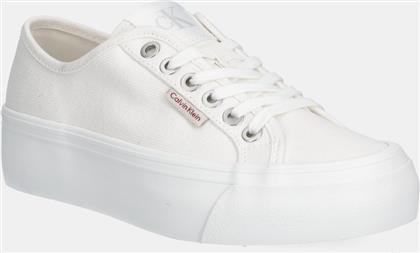ΠΑΝΙΝΑ ΠΑΠΟΥΤΣΙΑ VULC FLATFORM CTN LOGO TAG ΧΡΩΜΑ: ΑΣΠΡΟ, YW0YW01838 CALVIN KLEIN JEANS