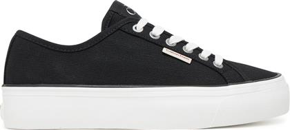 ΠΑΝΙΝΑ ΠΑΠΟΥΤΣΙΑ VULC FLATFORM CTN LOGO TAG YW0YW01838 ΜΑΥΡΟ CALVIN KLEIN JEANS