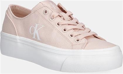 ΠΑΝΙΝΑ ΠΑΠΟΥΤΣΙΑ VULC FLATFORM LOW CV MG ΧΡΩΜΑ: ΡΟΖ, YW0YW01763 CALVIN KLEIN JEANS