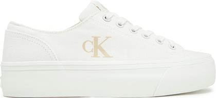 ΠΑΝΙΝΑ ΠΑΠΟΥΤΣΙΑ VULC FLATFORM LOW CV MG YW0YW01763 ΛΕΥΚΟ CALVIN KLEIN JEANS