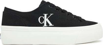 ΠΑΝΙΝΑ ΠΑΠΟΥΤΣΙΑ VULC FLATFORM LOW CV MG YW0YW01763 ΜΑΥΡΟ CALVIN KLEIN JEANS