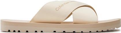 ΠΑΝΤΟΦΛΕΣ CROSS SANDAL SLIPON RP IN BTW YM0YM00942 ΕΚΡΟΥ CALVIN KLEIN JEANS