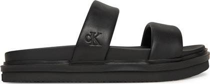 ΠΑΝΤΟΦΛΕΣ FLAT MOLDED DOUBLEBAR SANDAL LTH YM0YM01226 ΜΑΥΡΟ CALVIN KLEIN JEANS