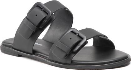 ΠΑΝΤΟΦΛΕΣ FLAT SANDAL TWOSTRIPS RUB YW0YW00537 ΜΑΥΡΟ CALVIN KLEIN JEANS