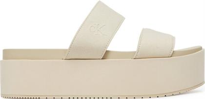 ΠΑΝΤΟΦΛΕΣ FLATFORM SANDAL WEBBING IN YW0YW01789 ΕΚΡΟΥ CALVIN KLEIN JEANS