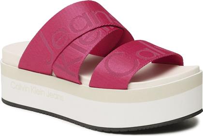 ΠΑΝΤΟΦΛΕΣ FLATFORM SANDAL WEBBING YW0YW00966 ΡΟΖ CALVIN KLEIN JEANS από το EPAPOUTSIA