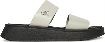 ΠΑΝΤΟΦΛΕΣ SANDAL SLIDE DOUBLE STRAP YW0YW01694 ΛΕΥΚΟ CALVIN KLEIN JEANS