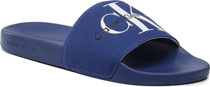 ΠΑΝΤΟΦΛΕΣ SLIDE MONOGRAM CO YM0YM00061 ΣΚΟΥΡΟ ΜΠΛΕ CALVIN KLEIN JEANS από το EPAPOUTSIA