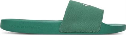 ΠΑΝΤΟΦΛΕΣ SLIDE MONOLOGO CV YM0YM01367 ΠΡΑΣΙΝΟ CALVIN KLEIN JEANS