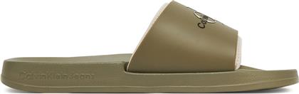 ΠΑΝΤΟΦΛΕΣ SLIDE RUBBER NEOPRENE MONOLOGO YM0YM00361 ΧΑΚΙ CALVIN KLEIN JEANS