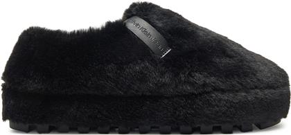 ΠΑΝΤΟΦΛΕΣ ΣΠΙΤΙΟΥ HOME ANKE SLIPPER WN FUR YW0YW01596 ΜΑΥΡΟ CALVIN KLEIN JEANS