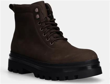 ΠΑΠΟΥΤΣΙΑ NUBUCK LUGGED LACEUP BOOT OXF HIKING NB ΧΡΩΜΑ: ΚΑΦΕ, YM0YM01076 CALVIN KLEIN JEANS