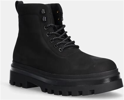 ΠΑΠΟΥΤΣΙΑ NUBUCK LUGGED LACEUP BOOT OXF HIKING NB ΧΡΩΜΑ: ΜΑΥΡΟ, YM0YM01076 CALVIN KLEIN JEANS