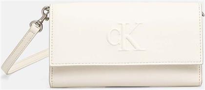 ΠΟΡΤΟΦΟΛΙ ΧΡΩΜΑ: ΜΠΕΖ, K60K612742 CALVIN KLEIN JEANS από το ANSWEAR