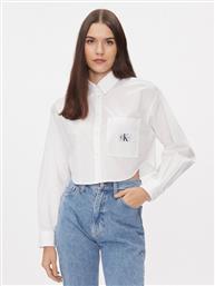 ΠΟΥΚΑΜΙΣΟ J20J222614 ΛΕΥΚΟ CROPPED FIT CALVIN KLEIN JEANS