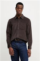 ΠΟΥΚΑΜΙΣΟ ΚΟΤΛΕ ΑΝΔΡΙΚΟ, ΧΡΩΜΑ: ΚΑΦΕ, LV04LD125G CALVIN KLEIN JEANS