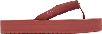 ΣΑΓΙΟΝΑΡΕΣ BEACH SANDAL FLATFORM TTXR SATIN YW0YW01723 ΚΑΦΕ CALVIN KLEIN JEANS