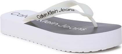 ΣΑΓΙΟΝΑΡΕΣ BEACH SANDAL FLATFORM YW0YW00716 ΛΕΥΚΟ CALVIN KLEIN JEANS