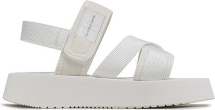 ΣΑΝΔΑΛΙΑ PREFRESATO SANDAL BAGDE YW0YW00967 ΛΕΥΚΟ CALVIN KLEIN JEANS