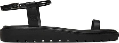 ΣΑΝΔΑΛΙΑ ROPE TOE POST SANDAL LTH MG YW0YW01893 ΜΑΥΡΟ CALVIN KLEIN JEANS