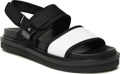 ΣΑΝΔΑΛΙΑ SANDAL DOUBLEBAR HARDWARE YM0YM00643 ΜΑΥΡΟ CALVIN KLEIN JEANS από το EPAPOUTSIA