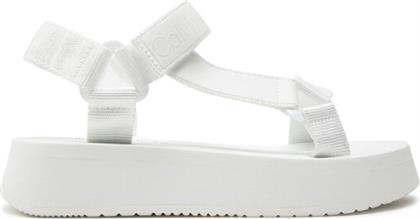 ΣΑΝΔΑΛΙΑ SANDAL VELCRO WEBBING DC YW0YW01353 ΛΕΥΚΟ CALVIN KLEIN JEANS