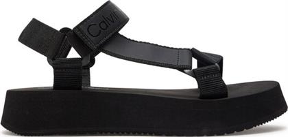 ΣΑΝΔΑΛΙΑ SANDAL VELCRO WEBBING DC YW0YW01353 ΜΑΥΡΟ CALVIN KLEIN JEANS