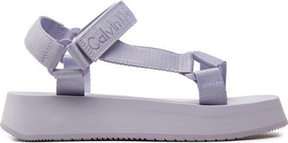 ΣΑΝΔΑΛΙΑ SANDAL VELCRO WEBBING IN MTL YW0YW01480 ΜΩΒ CALVIN KLEIN JEANS