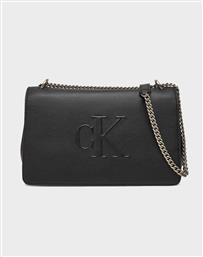 JEANS SCULPTED EW FLAP25 SHOULDER BAG (ΔΙΑΣΤΑΣΕΙΣ: 25 X 16 X 8ΕΚ.) CALVIN KLEIN