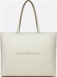 JEANS SCULPTED SLIM TOTE34 MONO (ΔΙΑΣΤΑΣΕΙΣ: 42 X 34 X 9ΕΚ.) CALVIN KLEIN