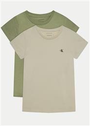 ΣΕΤ 2 T-SHIRTS IG0IG01258 ΧΑΚΙ SLIM FIT CALVIN KLEIN JEANS