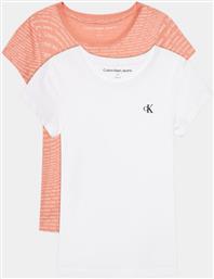 ΣΕΤ 2 T-SHIRTS LOGO AOP IG0IG02503 ΡΟΖ SLIM FIT CALVIN KLEIN JEANS