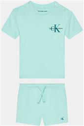 ΣΕΤ T-SHIRT ΚΑΙ ΣΟΡΤΣ MONOGRAM LOGO IN0IN00176 ΜΠΛΕ REGULAR FIT CALVIN KLEIN JEANS