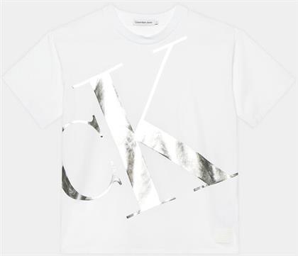 T-SHIRT BLOWN-UP IB0IB01976 ΛΕΥΚΟ REGULAR FIT CALVIN KLEIN JEANS