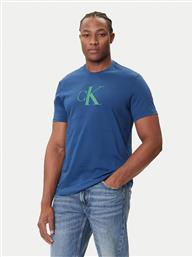 T-SHIRT CENTER MONOGRAM LV04RC857G ΜΠΛΕ REGULAR FIT CALVIN KLEIN JEANS