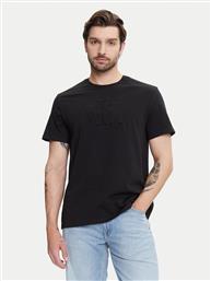 T-SHIRT DEBOSS MONO GRAPHIC LV04RC824G ΜΑΥΡΟ REGULAR FIT CALVIN KLEIN JEANS