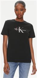 T-SHIRT DIFFUSED MONOLOGO J20J223264 ΜΑΥΡΟ REGULAR FIT CALVIN KLEIN JEANS