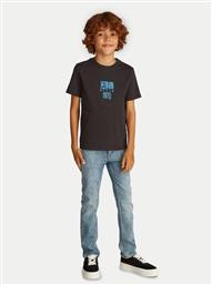 T-SHIRT GOOD LEVEL IB0IB02456 ΜΑΥΡΟ REGULAR FIT CALVIN KLEIN JEANS