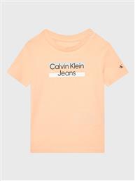 T-SHIRT HERO LOGO IN0IN00068 ΠΟΡΤΟΚΑΛΙ REGULAR FIT CALVIN KLEIN JEANS