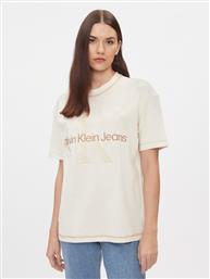 T-SHIRT HERO MONOLOGO J20J222974 ΕΚΡΟΥ BOYFRIEND FIT CALVIN KLEIN JEANS