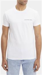 T-SHIRT J30J322547 ΛΕΥΚΟ SLIM FIT CALVIN KLEIN JEANS από το MODIVO