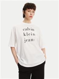 T-SHIRT LV047B827G ΛΕΥΚΟ RELAXED FIT CALVIN KLEIN JEANS