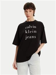 T-SHIRT LV047B827G ΜΑΥΡΟ RELAXED FIT CALVIN KLEIN JEANS