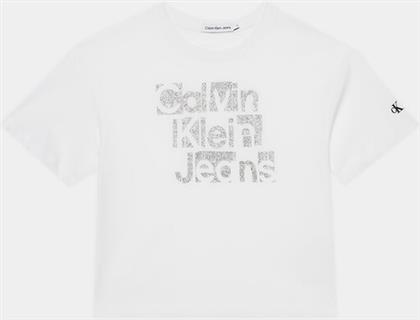 T-SHIRT METALLIC IG0IG02340 ΛΕΥΚΟ REGULAR FIT CALVIN KLEIN JEANS