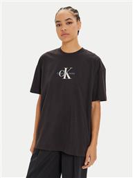 T-SHIRT MONOLOGO J20J224242 ΜΑΥΡΟ RELAXED FIT CALVIN KLEIN JEANS από το MODIVO